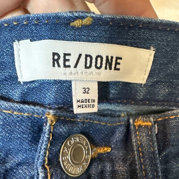 RE/DONE 70's pocket Wide Leg in True Rinse Size 32 NWT RARE color - Picture 10 of 12